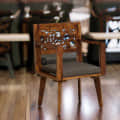 Tiffany Modern Café Chair in Dark Brown - photo