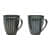 Forest Green Groved Ceramic Coffee Mugs - right_view