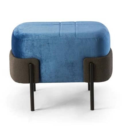 Elisa Upholstered Rectangular Pouf Chair