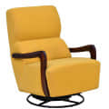 Rocking Chair With Swivel in Mustard Yellow Colour - top_view