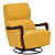 Rocking Chair With Swivel in Mustard Yellow Colour - top_view