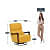 Rocking Chair With Swivel in Mustard Yellow Colour - rear_view