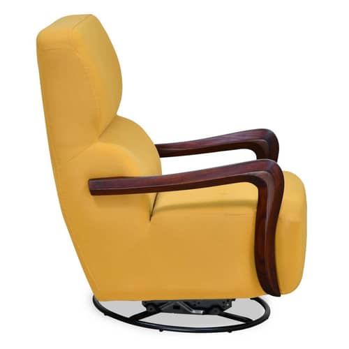 Rocking Chair With Swivel in Mustard Yellow Colour
