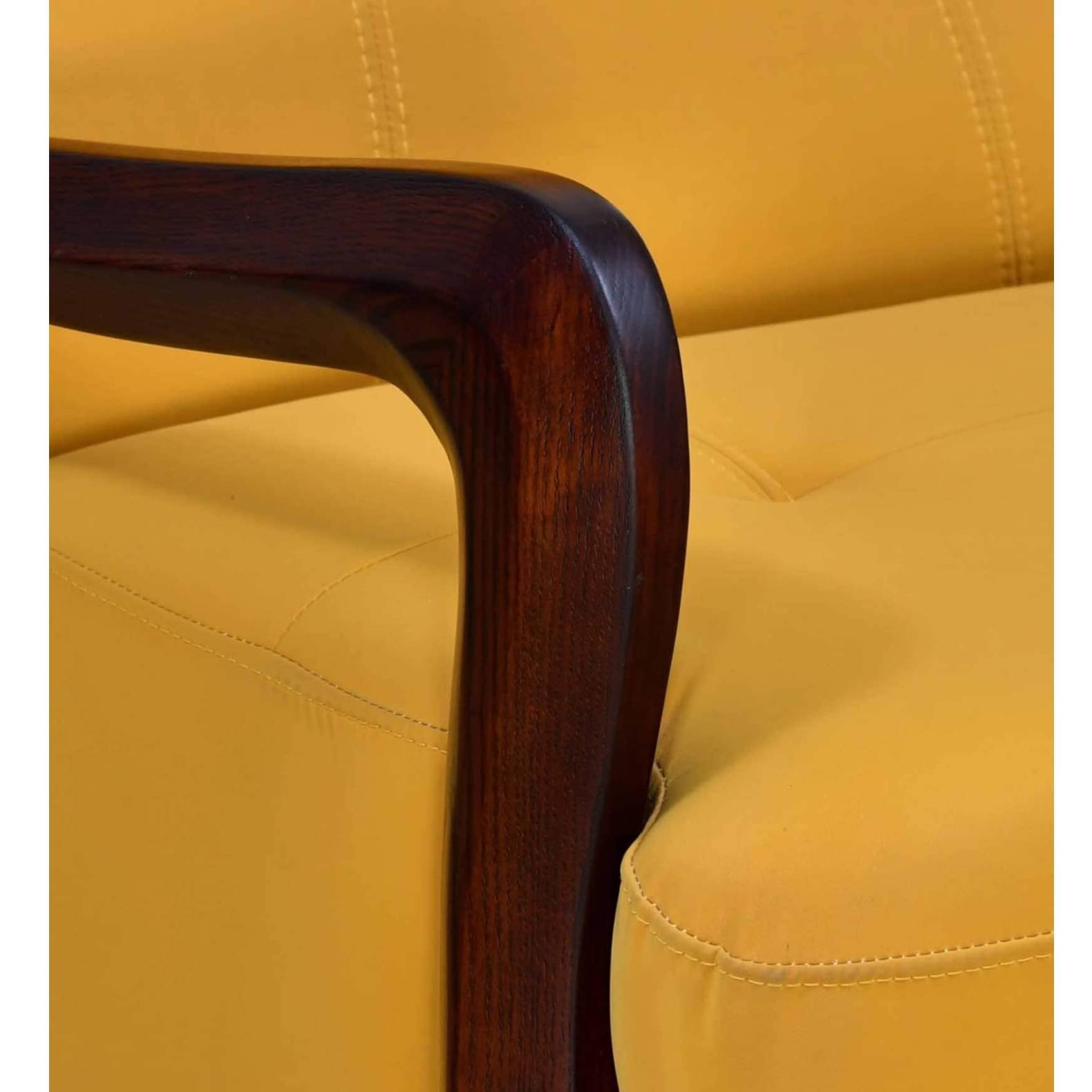 Rocking Chair With Swivel in Mustard Yellow Colour