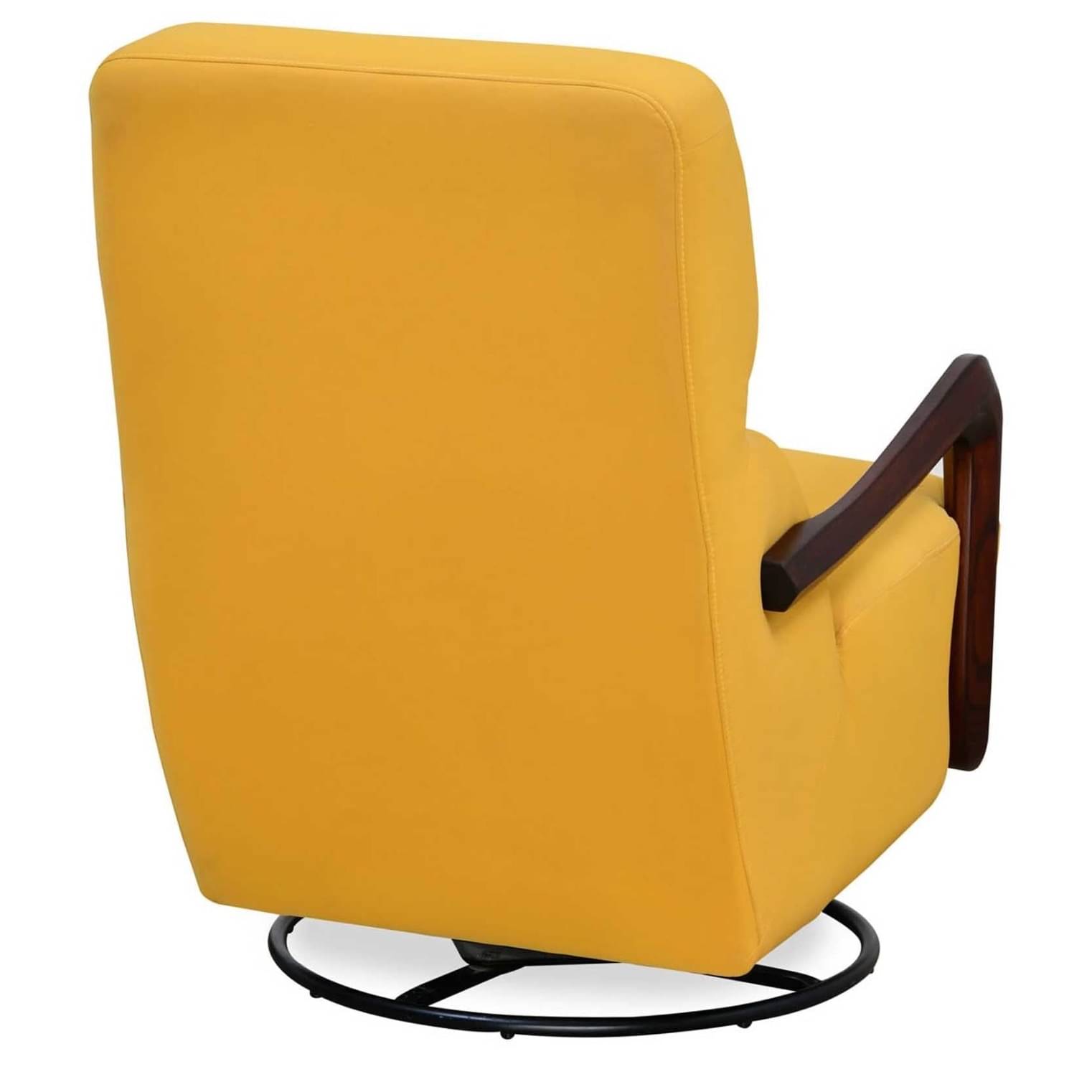 Rocking Chair With Swivel in Mustard Yellow Colour