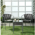 Cumbria Rope Chairs With Glass Top Coffee Table - photo