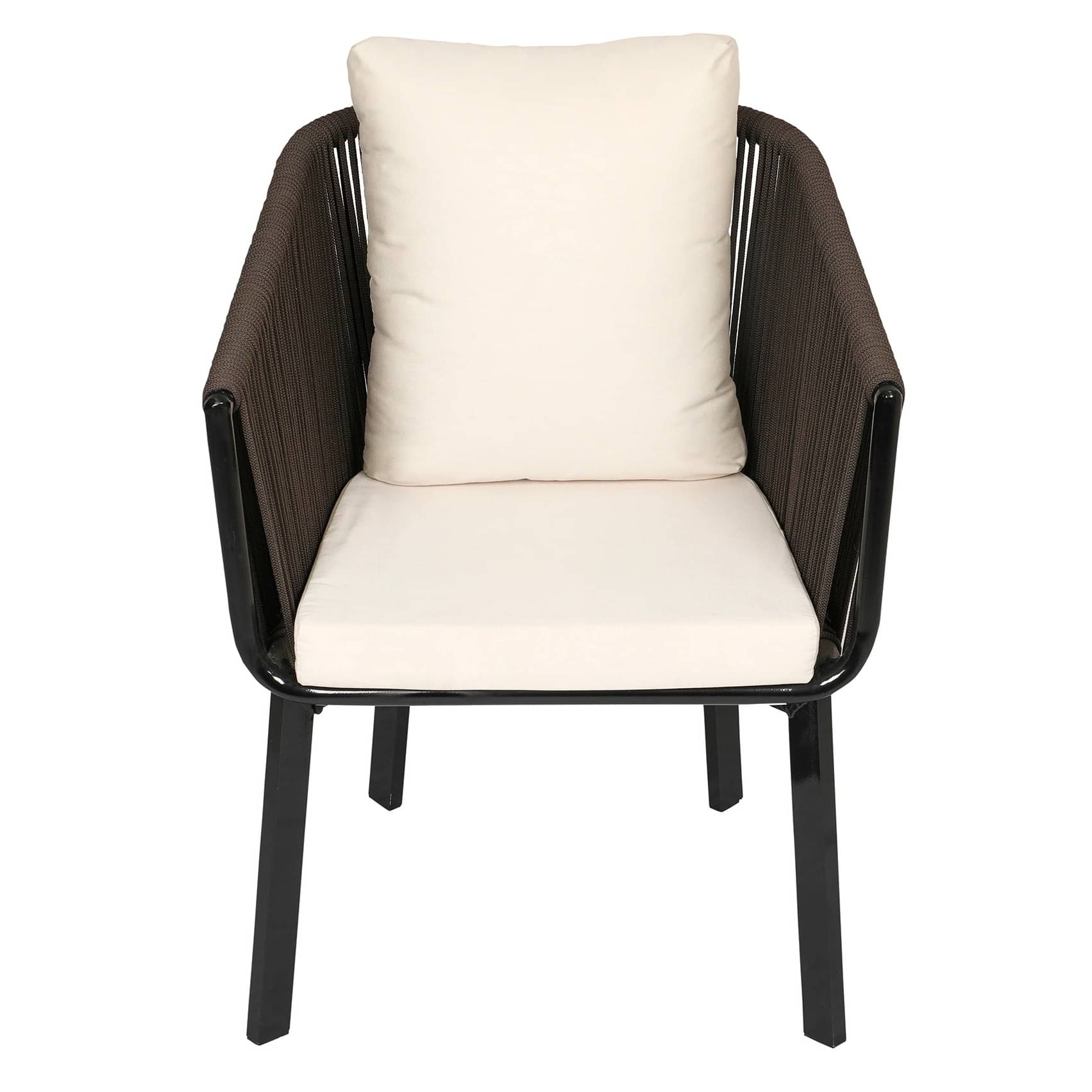 Swanson Knitted Patio Chair In Brown