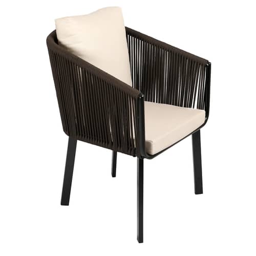 Swanson Knitted Patio Chair In Brown