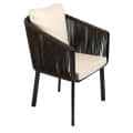 Swanson Knitted Patio Chair In Brown - front_view