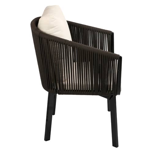 Swanson Knitted Patio Chair In Brown