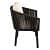 Swanson Knitted Patio Chair In Brown - top_view