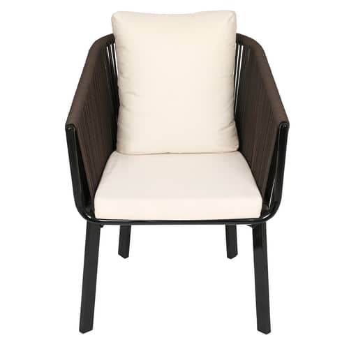 Swanson Knitted Patio Chair In Brown