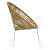 Rope and Metal Outdoor Chair In White & Natural Finish (Set Of 2) - front_view