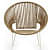 Rope and Metal Outdoor Chair In White & Natural Finish (Set Of 2) - rear_view