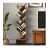 Rustic Brown 8 Shelf Tree Bookshelf With Drawer - photo