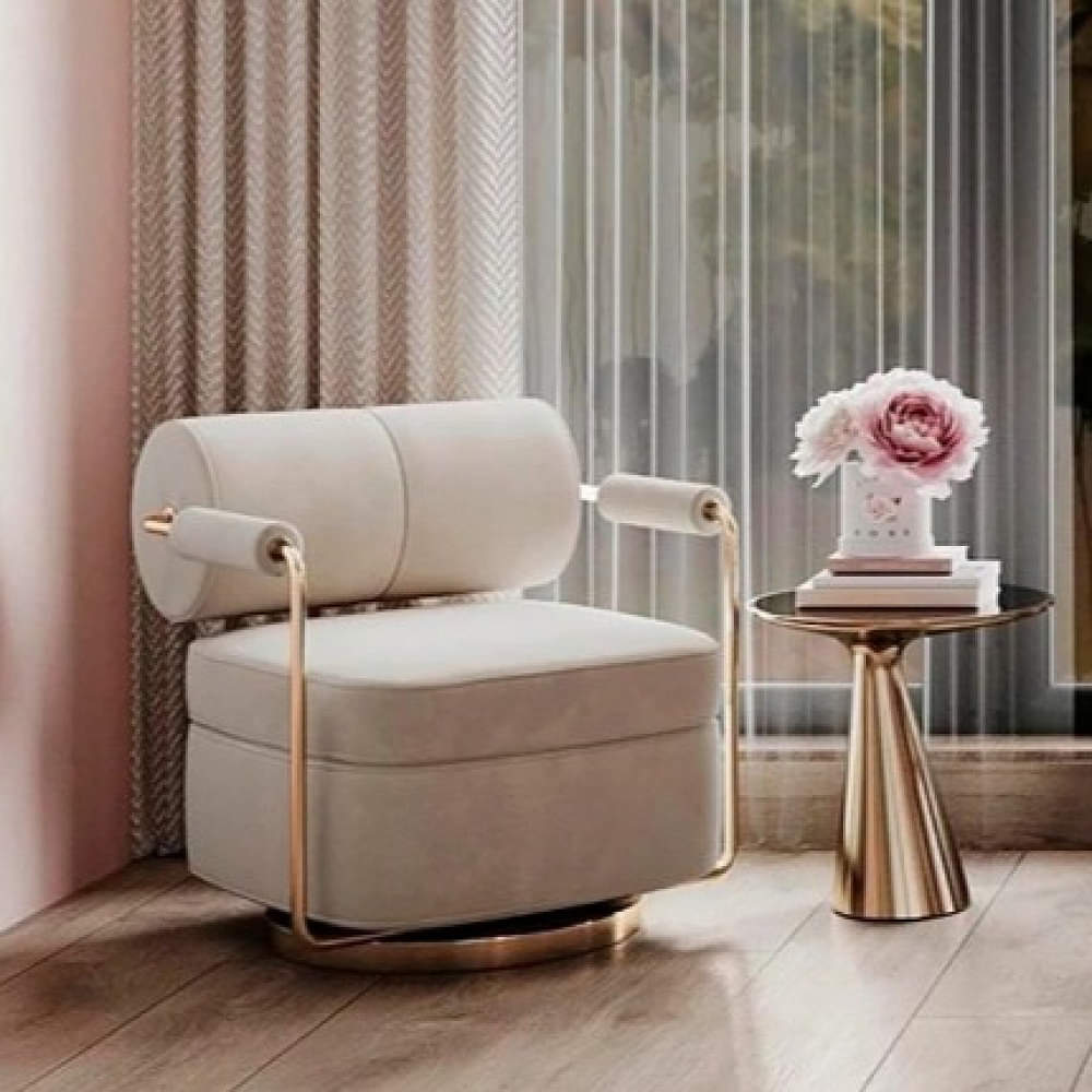Flannel Single Sofa Creative Design Living Room Lounge Chair - photo