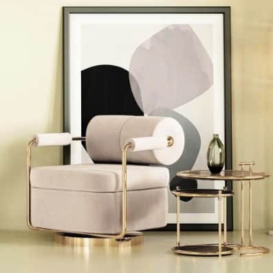 Flannel Single Sofa Creative Design Living Room Lounge Chair - front_view