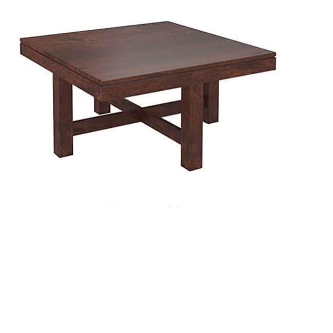 Solid Wood Square Modern Coffee Table - top_view
