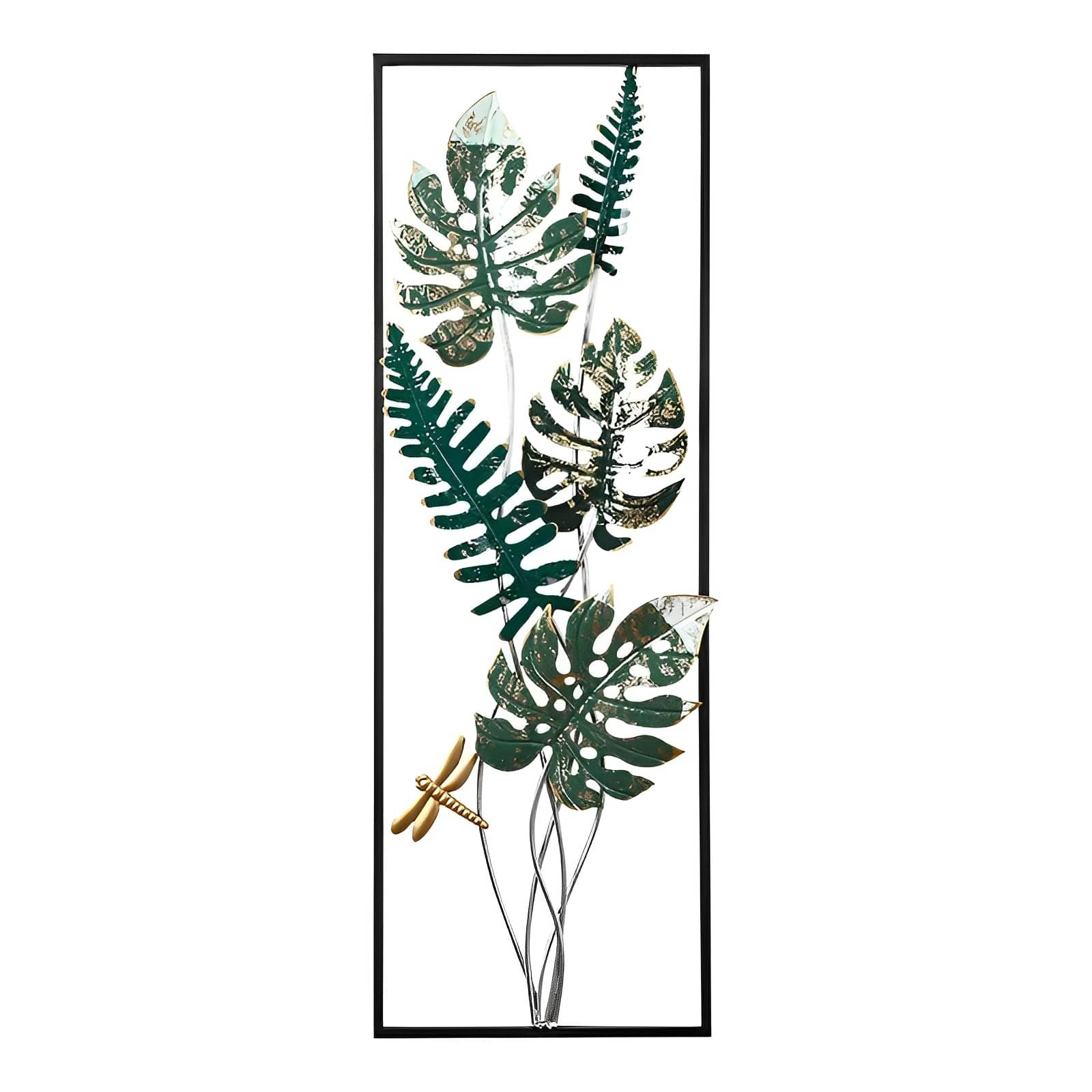 Double Palm Leaf Metal Wall Art
