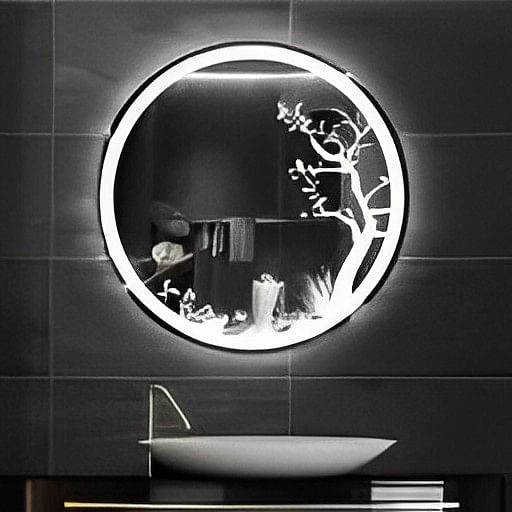 Buy Round Bathroom Mirror with 3 Colors Lights, LED Mirror for Wall Mirror  (48*48 inch) - Apkainterior