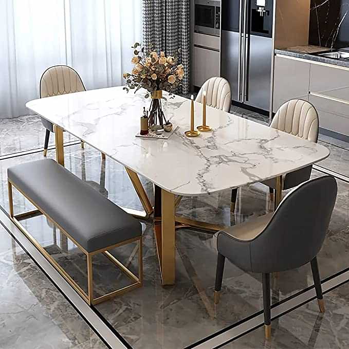 Sacramento Luxury 4 Seater Dining Set - photo