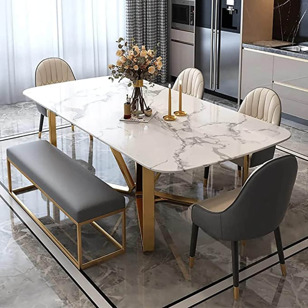 Sacramento Luxury 4 Seater Dining Set - photo