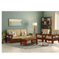Amherst Solid Sheesham Wood 3+1+1 Seater Sofa Set - photo