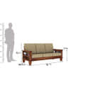 Amherst Solid Sheesham Wood 3+1+1 Seater Sofa Set - top_view