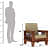 Amherst Solid Sheesham Wood 3+1+1 Seater Sofa Set - rear_view