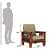 Paddington Wood 5 Seater Sofa Set With Center Table - rear_view