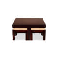 Solid Wood Square Modern Coffee Table - front_view