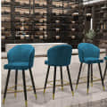 Height Bar Tufted Upholstered Velvet Counter stool - photo
