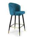 Height Bar Tufted Upholstered Velvet Counter stool - top_view