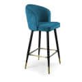 Height Bar Tufted Upholstered Velvet Counter stool - right_view
