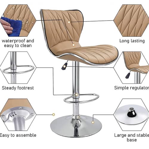Berlin Leatherette Bar Stool