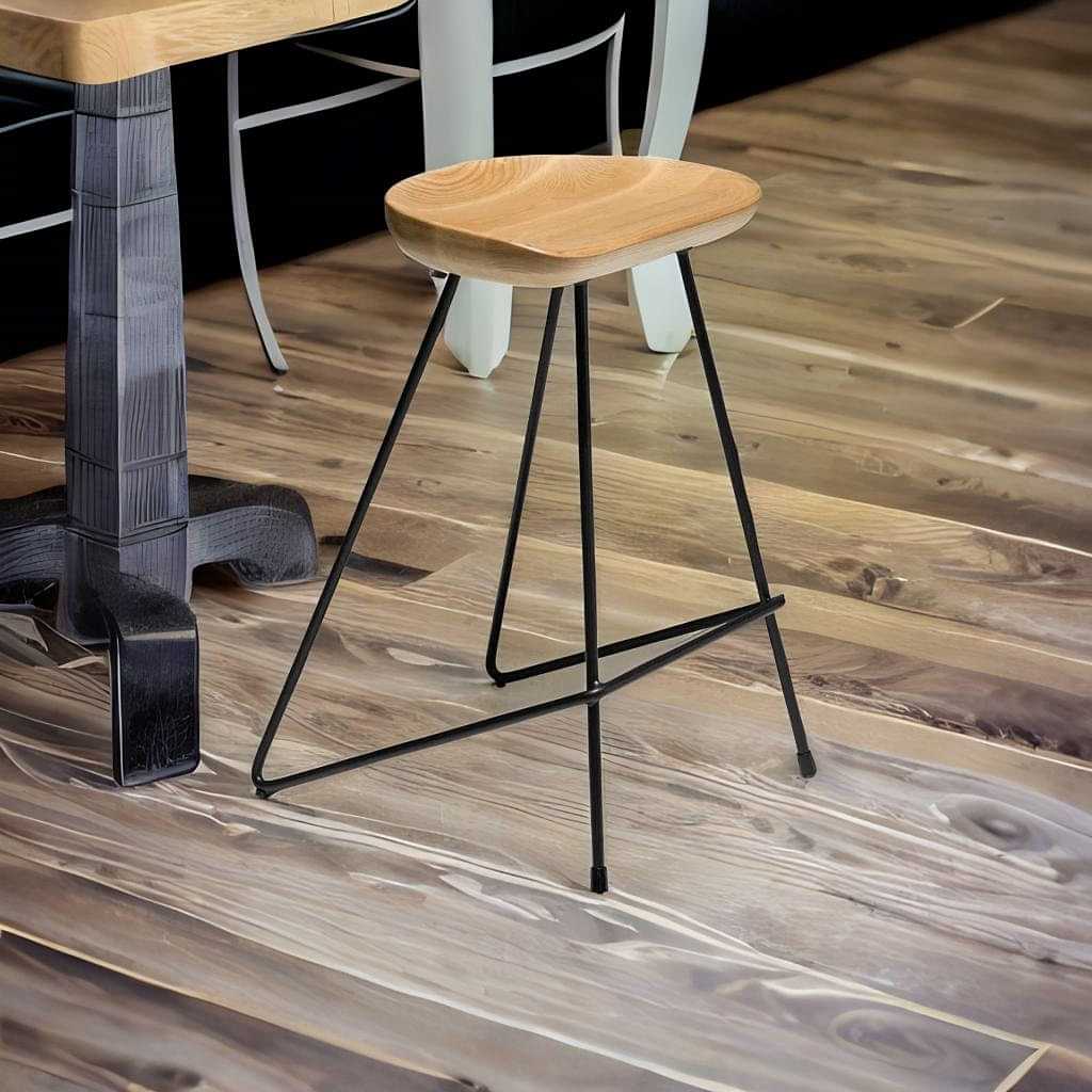 Claude Oval Mango wood Café Stool - photo