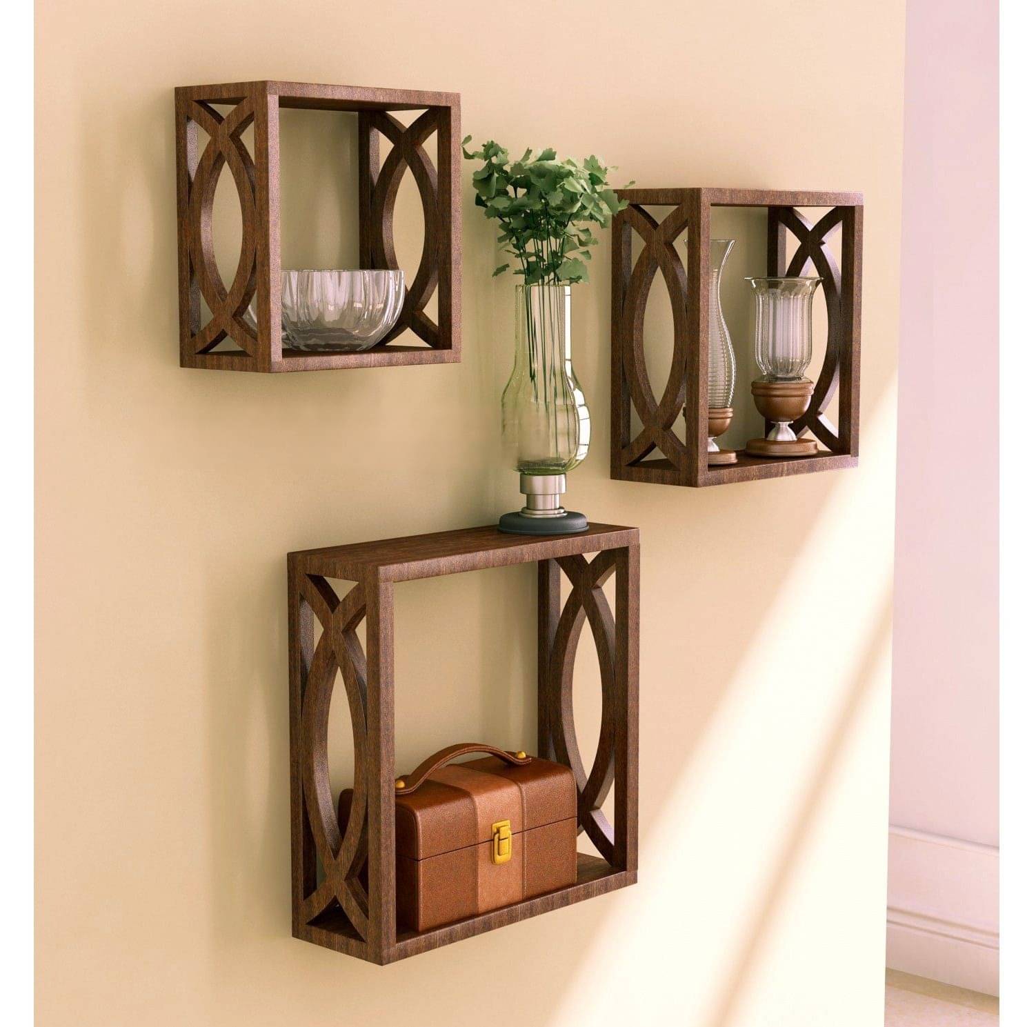 Andes Square Shape Book Shelves (Brown)