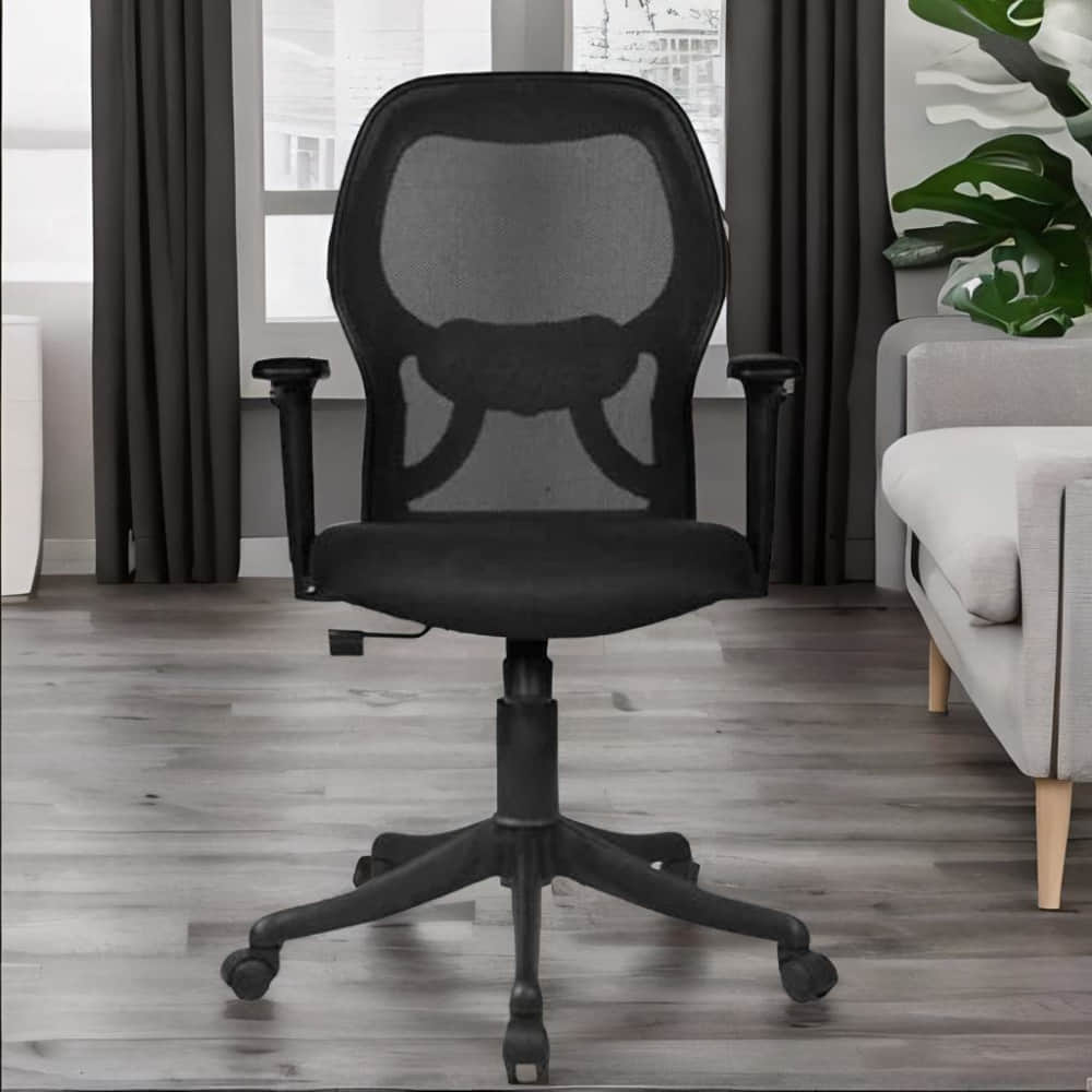 Medium Back Mesh Ergonomic Chair with Nylon Base - photo