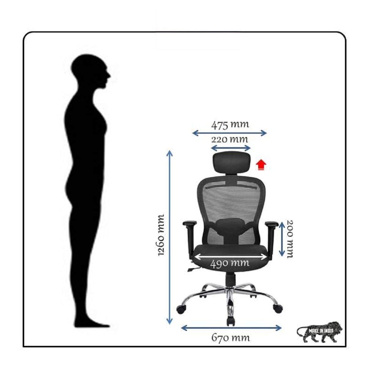 Cleo X Series High Back Mesh Ergonomic Chair - bottom_view