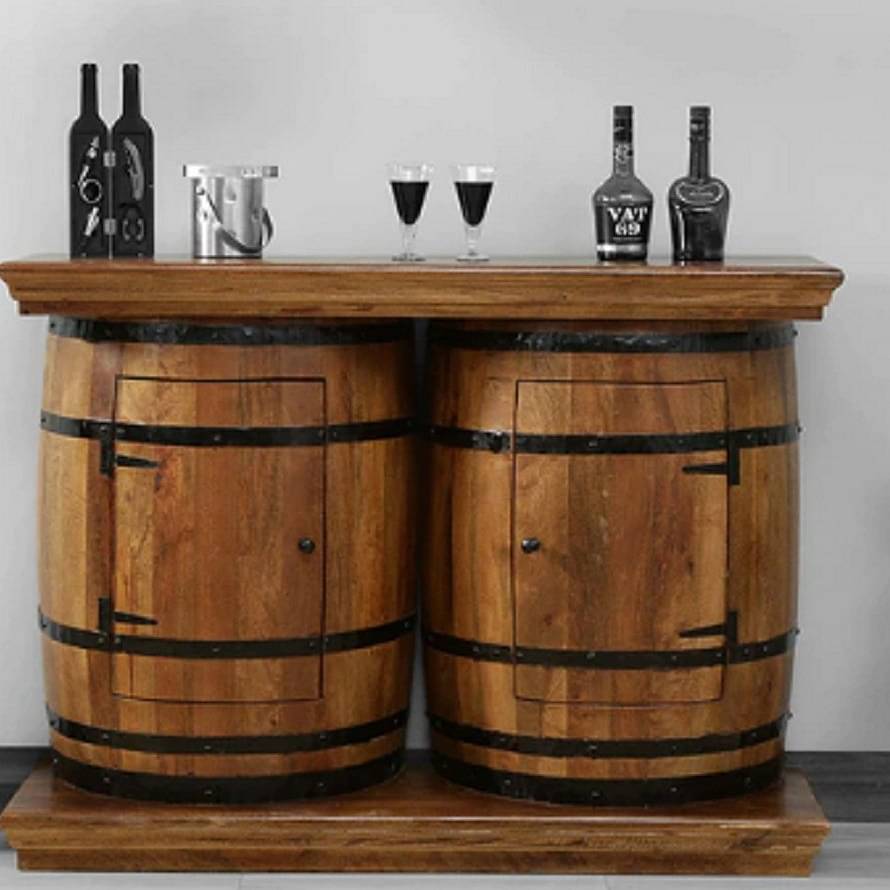 Lisa Pure Sheesham Solid Wood Bar Cabinet