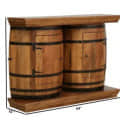 Lisa Pure Sheesham Solid Wood Bar Cabinet - front_view