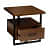 Modern Drawer table - rear_view