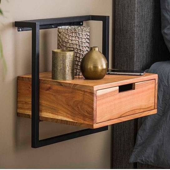 Wall Mount Exotic Bedside Drawer Table