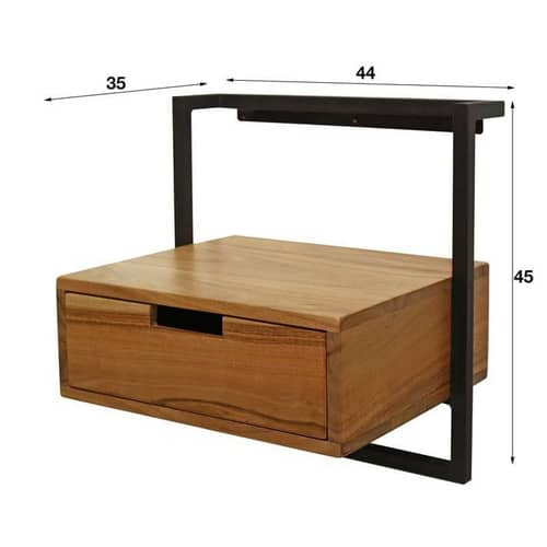 Wall Mount Exotic Bedside Drawer Table