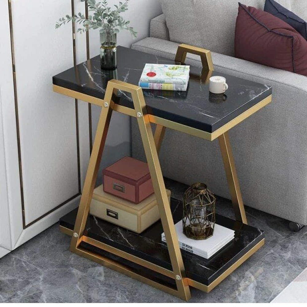 Wrought Iron Varg Wooden Side Table - photo