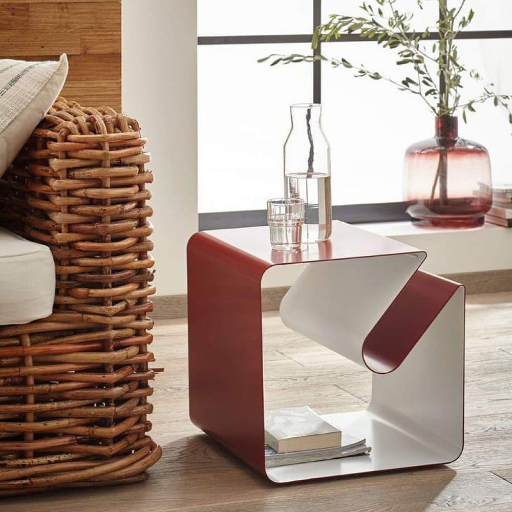 Premium Glass Metal Side Table - photo