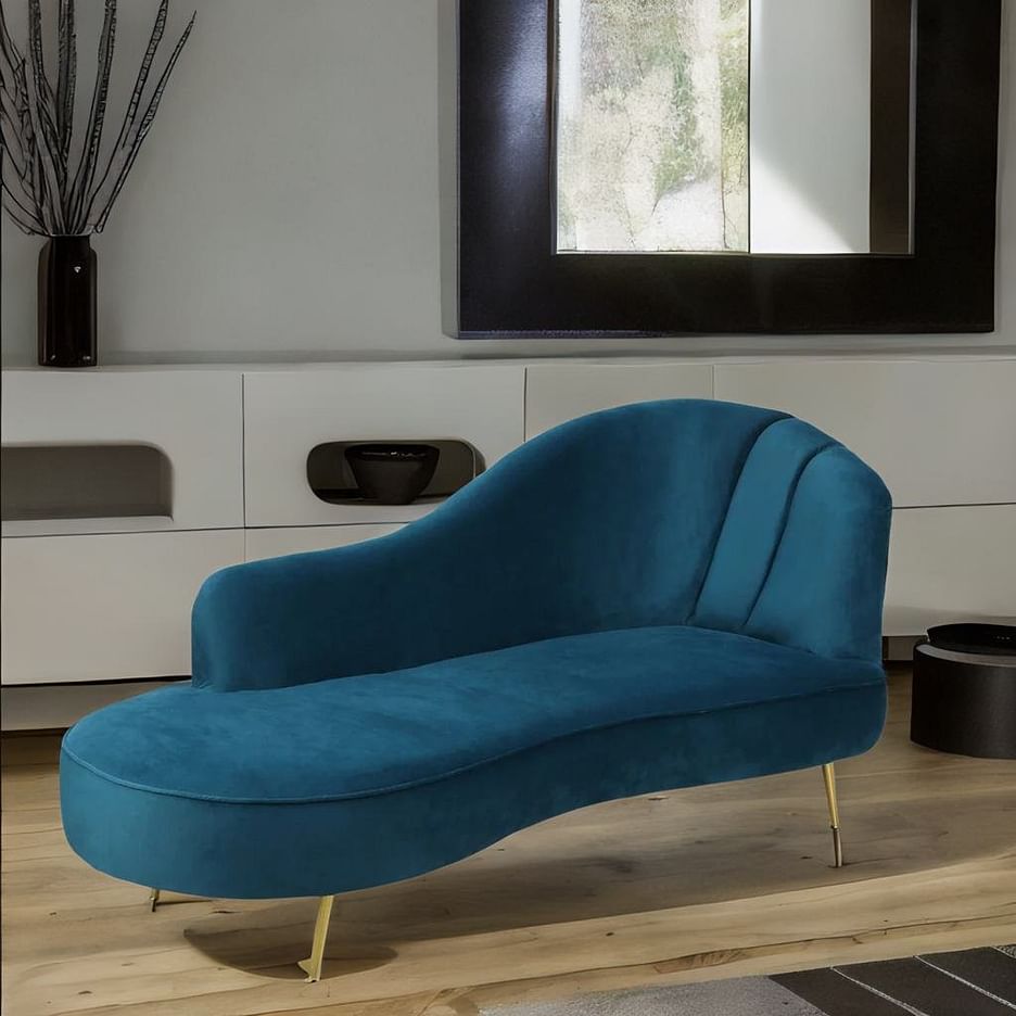 Premium Chaise Lounge Sofa In Blue