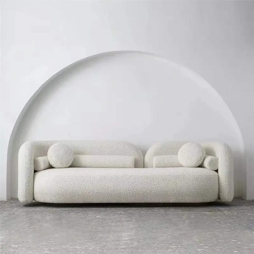 Upholstered Sofa With Wooden Frame - photo