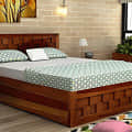 Daffodil Sheesham Wood Queen Size Bed - photo