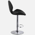Leather Padded Adjustable Metal Barstool - front_view